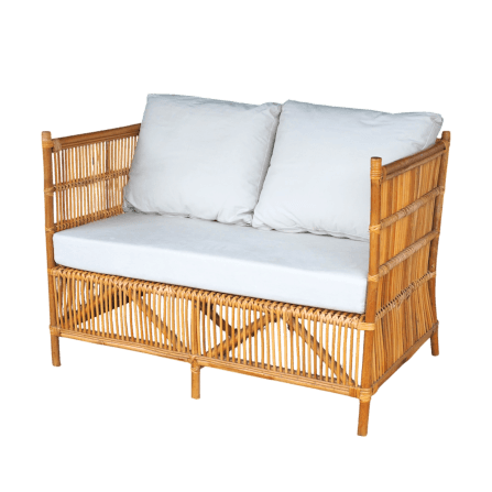 โซฟา 2 ที่นั่ง หวายแท้ PISAMAI รุ่น TARZAN SOFA แนว HOMIE COTTAGE โซฟานั่งเล่น ขนาด 126*76*90 CM สีธรรมชาติ_0